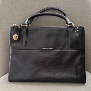 COACH SMALL TURNLOCK BOROUGH BAG IN TEXTURED EMBOSSED LEATHER